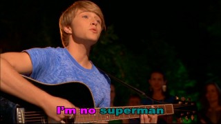 Sadly, Christopher Wilde isn't singing Lazlo Bane's theme to "Scrubs" here, but a song called "Hero." And, sadly, no, not the Enrique Iglesias "Hero." Nonetheless, you can sing, er, rock along with the movie thanks to these bold color-changing lyrics.