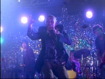 Stubby (Brandon Mychal Smith) performs the film-closing "Party Up" in the style of rapper Flo Rida.