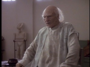 Captain Picard (Patrick Stewart) transforms into an even older man in "The Inner Light".