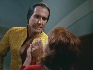 Marla quickly and unexpectedly experiences a small sampling of Khan's (Ricardo Montalban) legendary wrath in "Space Seed."