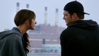 Early risers Natalie (Sharni Vinson) and Luke (Rick Malambri) contemplate what they're getting themselves into with their next competition.