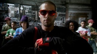 Vladd (Chadd Smith) does some robotic dance moves no doubt intended for the third dimension.