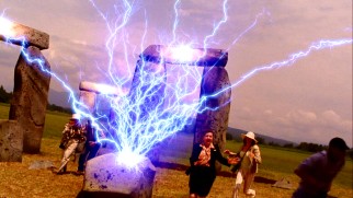 A routine Stonehenge tour suddenly turns deadly when electromagnetism flows from the prehistoric English monument at the beginning of "Stonehenge Apocalypse."