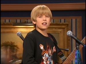 The "Band in Boston" isn't Aerosmith, but rather a music group that Zack (Dylan Sprouse) sees as his ticket to fame and fortune.
