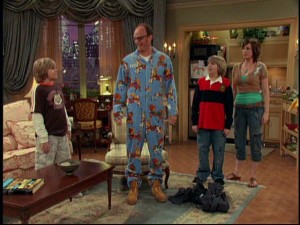Arwin shows off his colorful PJs in anticipation of his sleepover with the Martins.