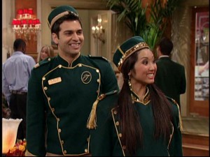 London experiences, temporarily, life as a bellhop alongside Esteban (Adrian R'Mante) in "Orchestra."