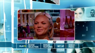 A lady surrogate preps for her face-removing makeover on the DVD's Virtual Self Industries-promoting main menu.