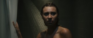 Free-spirited dorm mate Tracy (Aly Michalka) has her shower disturbed, in a supposed homage to Alfred Hitchcock.