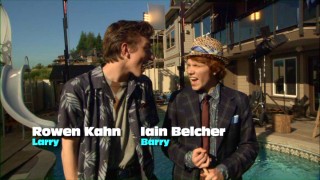 Rowen Kahn and Iain Belcher sing Debby Ryan's praises in unison, as rehearsed.