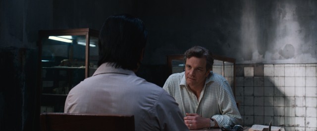 In "The Railway Man", Eric Lomax (Colin Firth) tracks down and confronts the Japanese man who tortured him decades earlier in a POW camp.