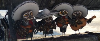 A death-fixated owl mariachi band functions as Greek chorus to tell Rango's story.