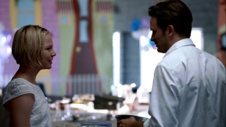 The sympathetic Janet (Adelaide Clemens) welcomes Daniel to her church.