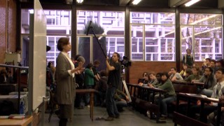 Sigourney Weaver films a classroom scene in "Making of 'Red Lights.'"