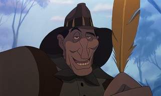 Poacher Percival C. McLeach has a golden eagle feather of his own, supposedly from the father of Marahute's babies.