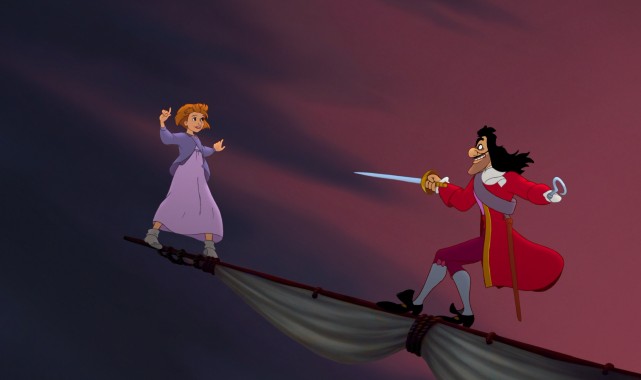 Jane reveals her fearless side to Captain Hook in the "Return to Never Land" climax.