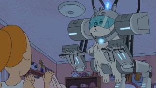 Imbued with sentience, family dog Snuffles leads a canine uprising against people.