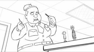 Tiny Rick and Morty have a run-in with a giant cop in this deleted scene.