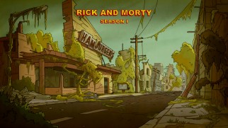 The Rick and Morty Season 1 Blu-ray menu keeps things simple.