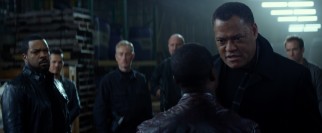 Laurence Fishburne's appearance as elusive kingpin Omar might be a surprise if it wasn't preceded by an opening credit and a picture of him as a recognizable teenager.