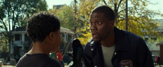 Ben (Kevin Hart) is shown little respect by this young playground interrogation suspect.