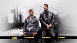 Ride Along's theatrical one-sheet becomes its basic main menu image on DVD and Blu-ray.