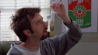 When he's not relaying the story as campus tour guide, Barry Manilow (Tom Green) toys with a mouse whom he anticipates feeding to Rubin's pet snake.