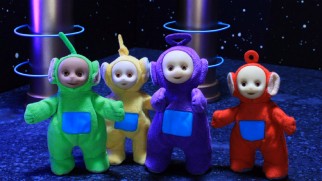The Teletubbies join the Power Rangers in a 1990s-flavored sketch.