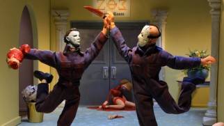 Michael Myers and Jason become BFFs in this "Robot Chicken" sketch.