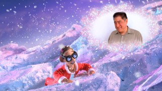 En route to The Grinch, The Nerd gets some wisdom from G.I. Joe comic book creator Larry Hama in "Robot Chicken's ATM Christmas Special."