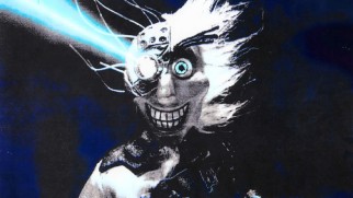 The opening titles' mad scientist serves as the Blu-ray's static main menu. Highlight his eye for an Easter egg.