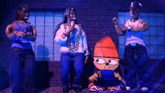 PaRappa the Rapper (remember him?) surprisingly holds his own in a Robot Chicken rap battle.