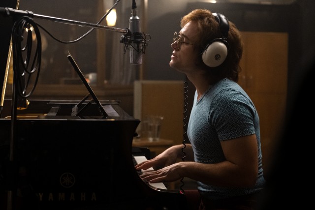 Taron Egerton plays accomplished British singer-songwriter-pianist Elton John.