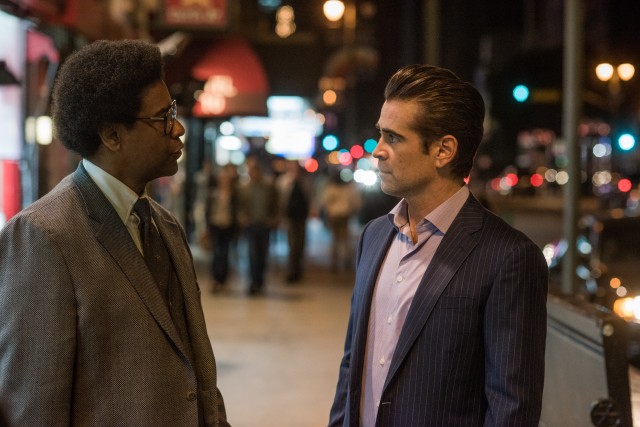 Though they initially clash, Roman J. Israel (Denzel Washington) and his new boss George Pierce (Colin Farrell) come to understand one another.