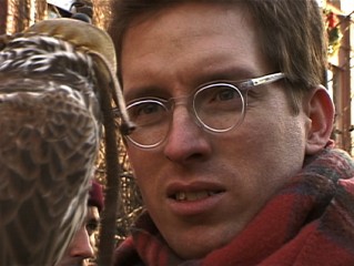 Wes Anderson takes a close look at Mordecai the hawk in the making-of documentary "With the Filmmaker."