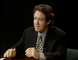 Larry Pine does an impressive parody of PBS interviewer Charlie Rose in "The Peter Bradley Show."