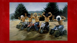 The bizarre Miguel Calderón paintings that decorate Eli's home are given their own gallery and public radio show excerpt.