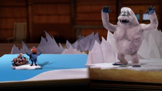 The Bumble makes an appearance in the virtual Rudolph pop-up book.