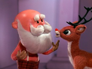 Then one foggy Christmas Eve, Santa came to say, "Rudolph with your nose so bright, won't you guide my sleigh tonight?"