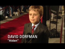 David Dorfman dials down the creepy kid act in his brief red carpet contribution to "Cast and Filmmaker Interviews."