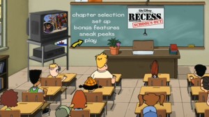 School's in on the "Recess: School's Out" DVD main menu.