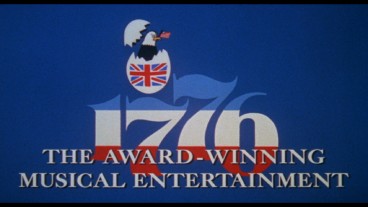 A British egg hatches an American bald eagle in the animated title logo from 1776's theatrical trailers.