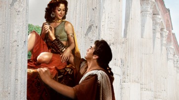 Samson and Delilah's Blu-ray menu doesn't do the most graceful job of expanding the cover to fill the 16:9 frame.