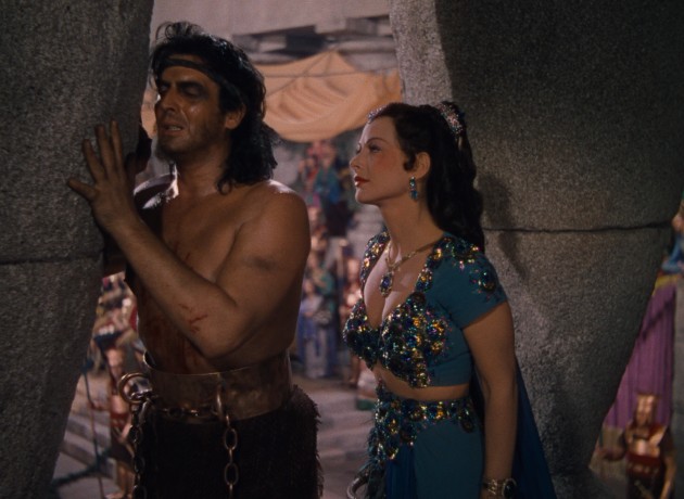 Samson (Victor Mature) may be blind and doughy, but Delilah (Hedy Lamarr) still thinks he's kind of dreamy in Cecil B. DeMille's "Samson and Delilah."
