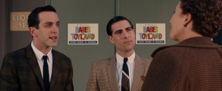 The boys -- songwriters Robert (B.J. Novak) and Richard Sherman (Jason Schwartzman) -- are surprised to hear Travers dismiss musical notions.