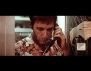 Tony (Al Pacino) makes a phone call in the still-letterboxed reel of deleted scenes.