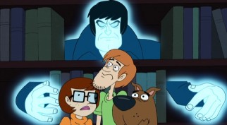Velma, Shaggy, and Scooby get a fright in "Be Cool, Scooby-Doo!"