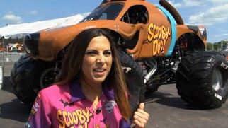 Nicole Johnson is pretty revved up about the Monster Jam Scooby-Doo Truck.
