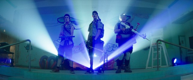 After stocking up at the hardware store, the scouts arrive at the seniors' secret party equipped to save the day from zombie apocalypse.
