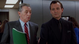 Network CEO Preston Rhinelander (Robert Mitchum) is the only one Frank (Bill Murray) can't talk down to.