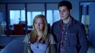Though Chloe (MacKenzie Porter) loves the environment and Wyatt (Jared Abrahamson) digs gas-guzzling cars, the teenaged future stepsiblings manage to put aside their differences when faced with apocalypse.